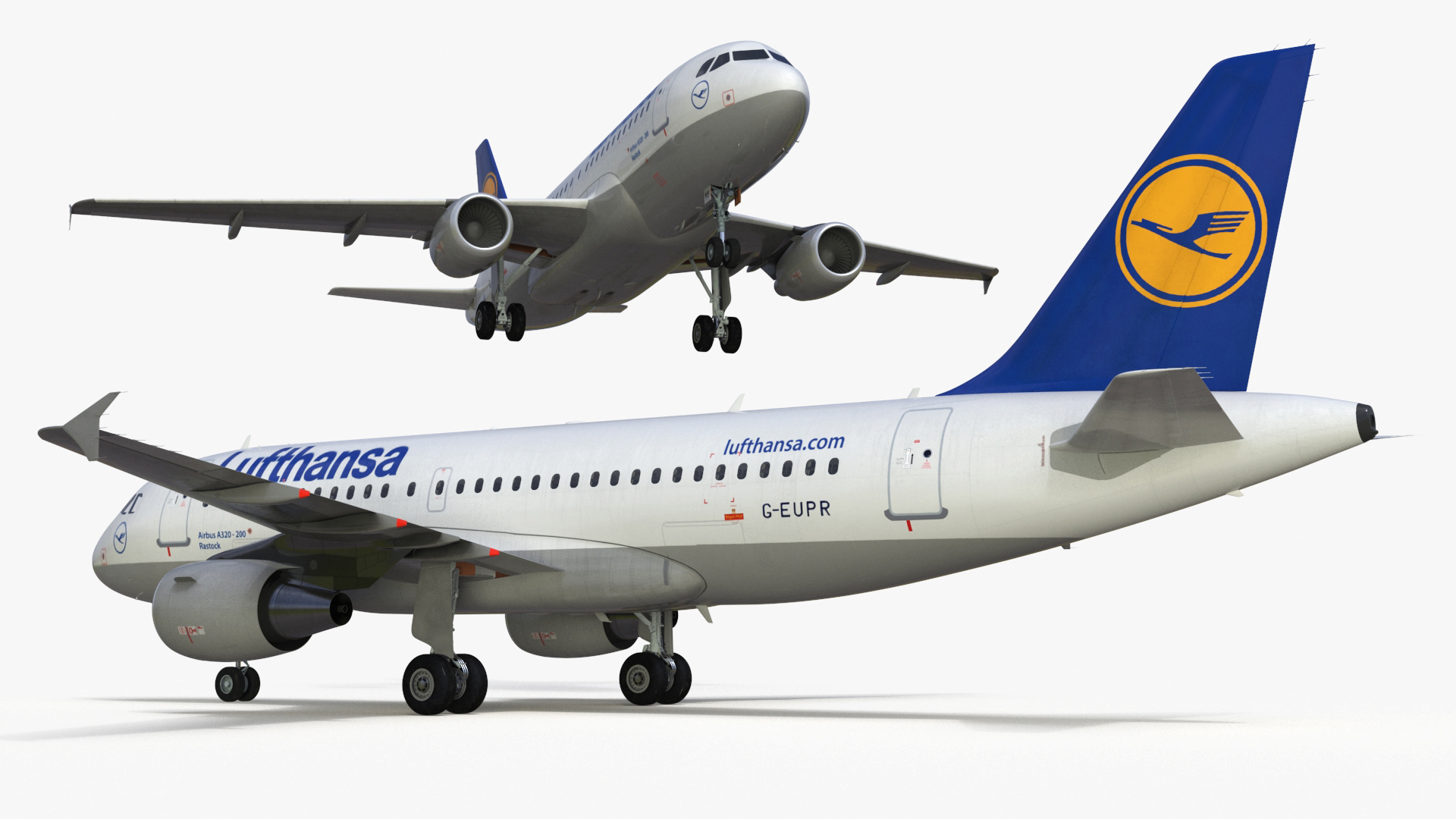 Lufthansa Airbus A320-200 Aircraft 3D model