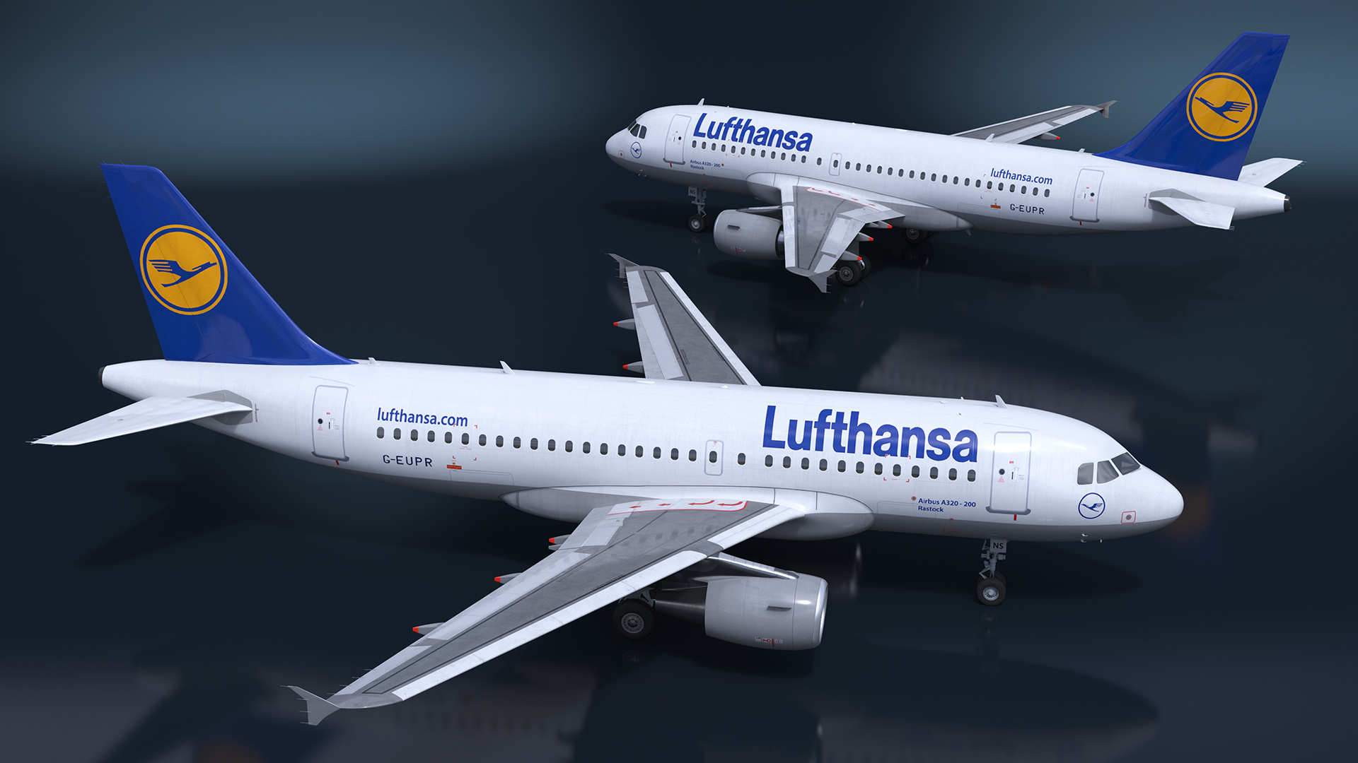 Lufthansa Airbus A320-200 Aircraft 3D model
