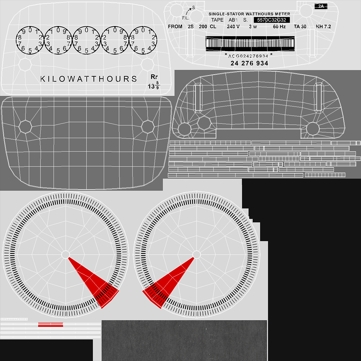 Electric Utility Meter 3D