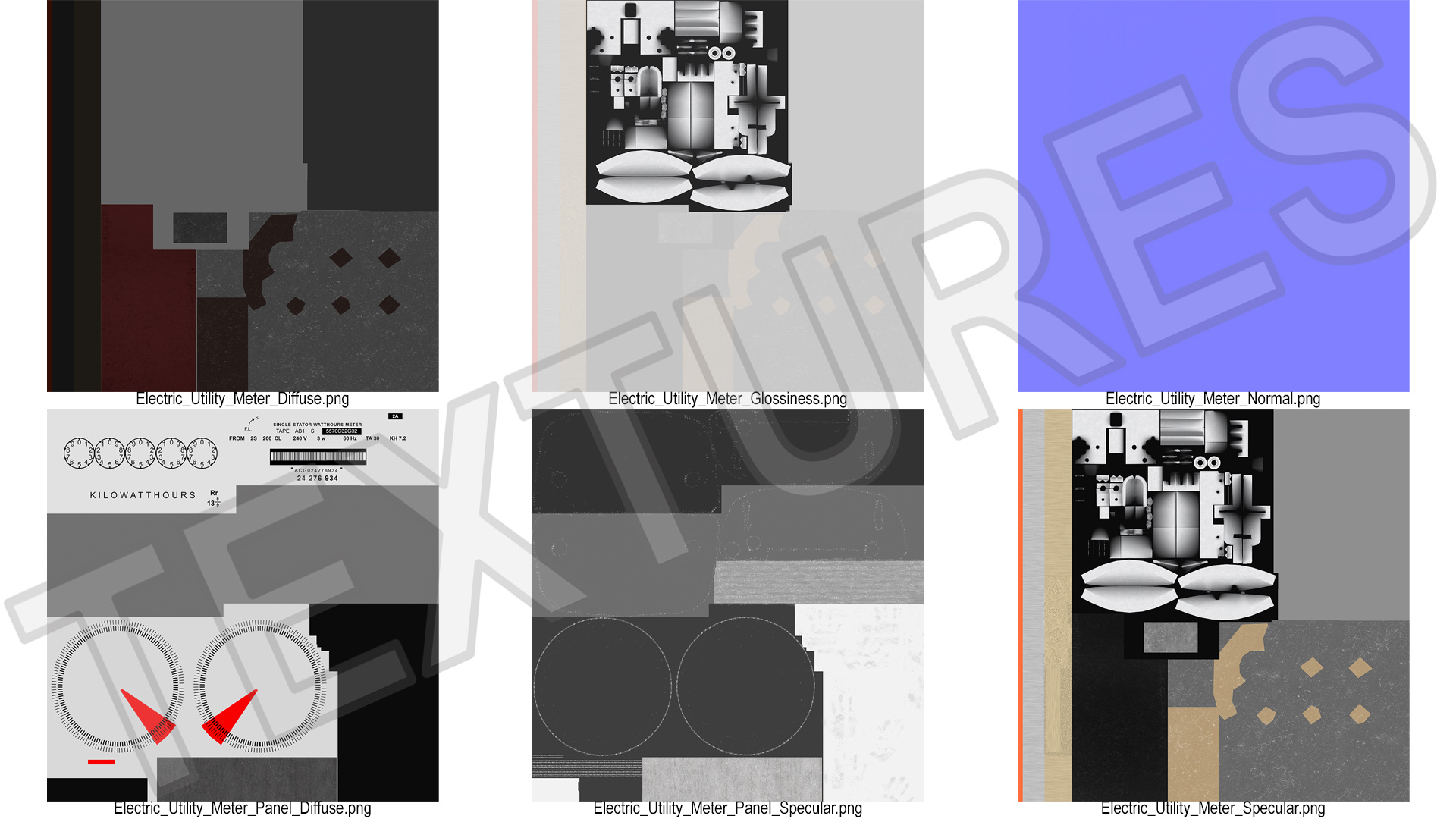 Electric Utility Meter 3D