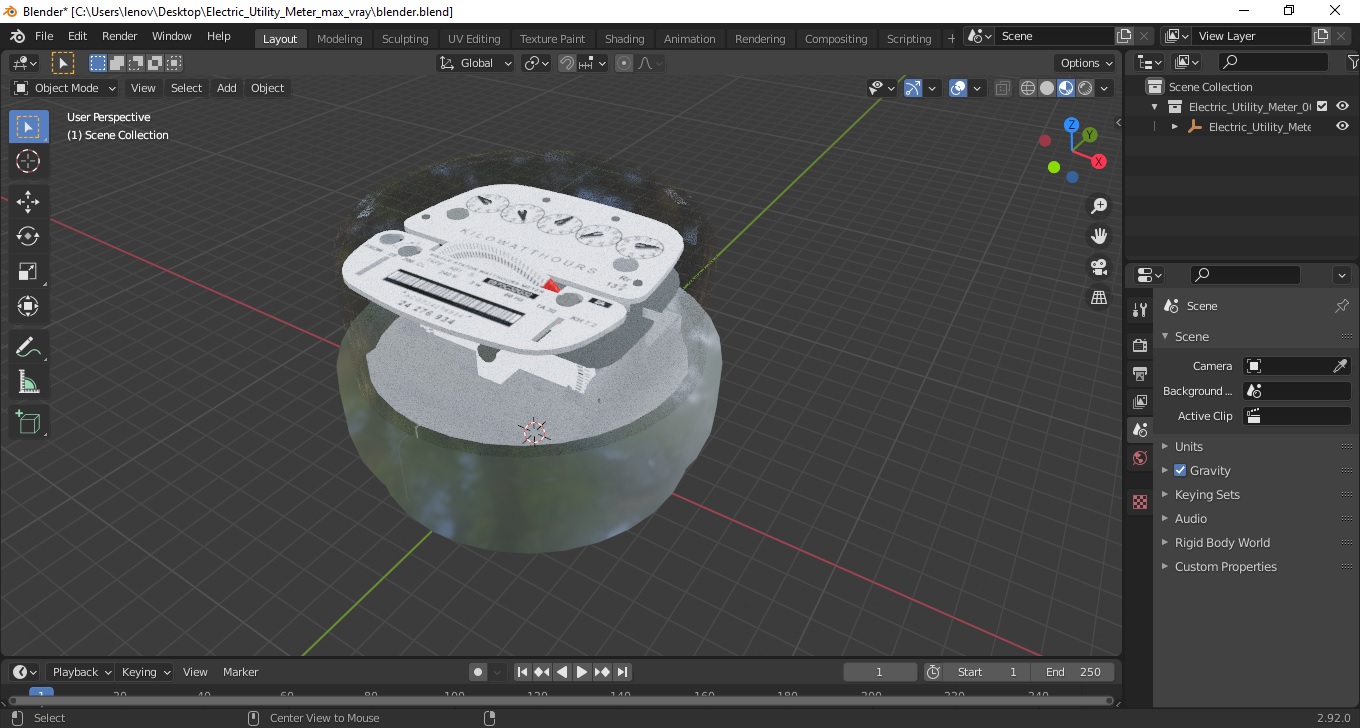 Electric Utility Meter 3D