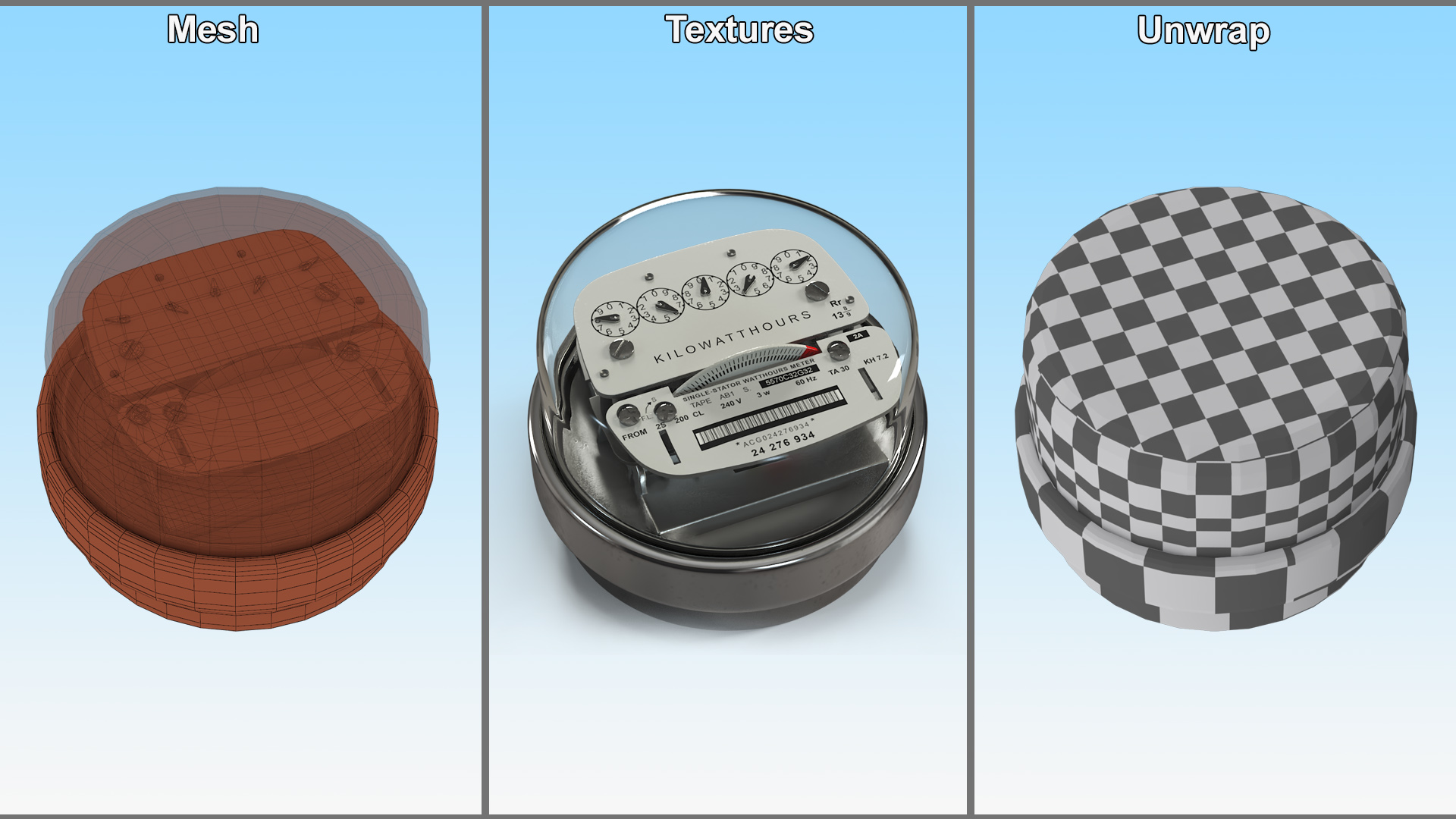 Electric Utility Meter 3D