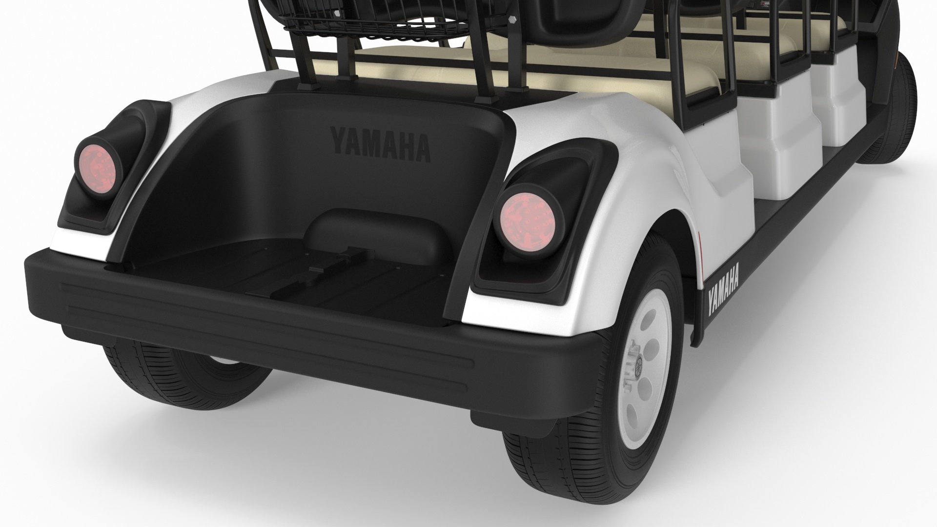 Six Seat Golf Electric Car Yamaha Rigged for Maya 3D model