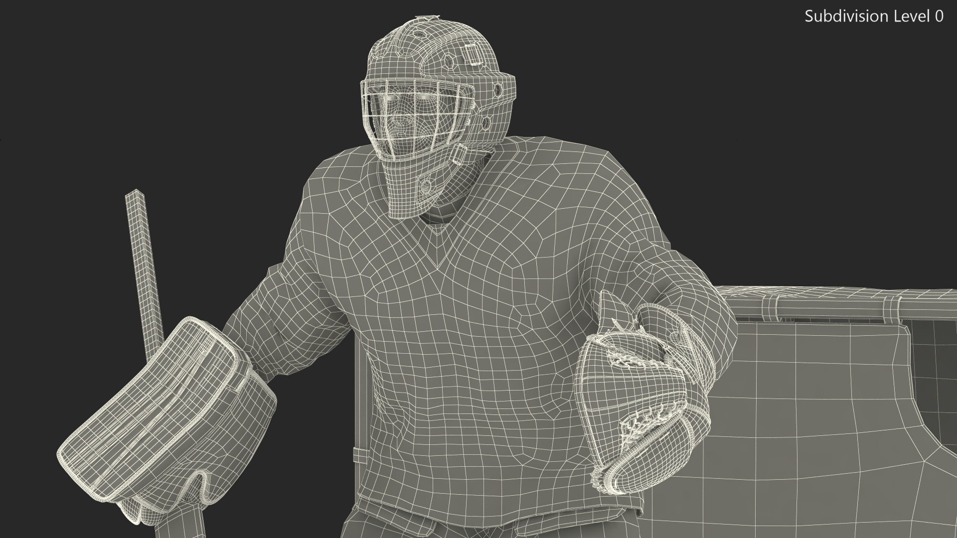 3D Hockey Goal Target and Goalkeeper model