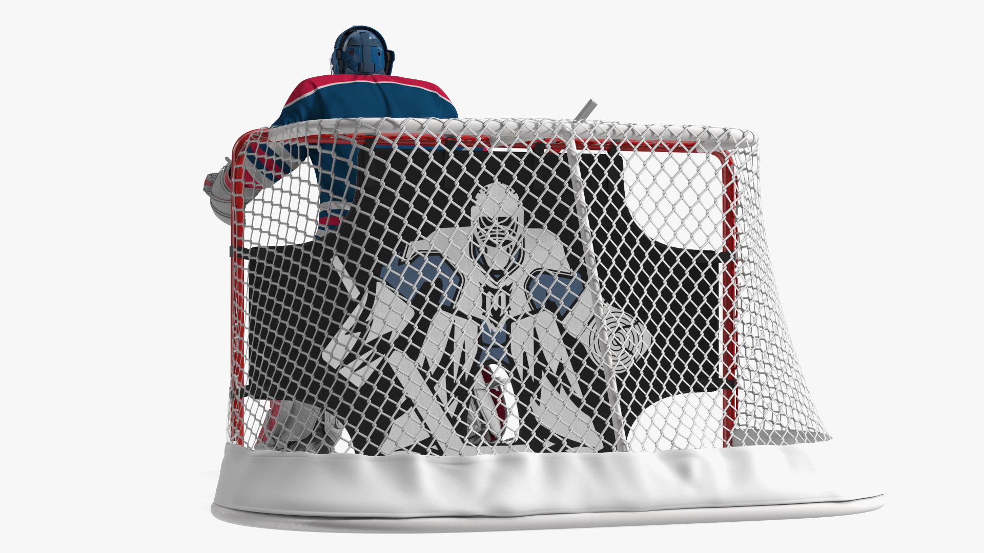 3D Hockey Goal Target and Goalkeeper model