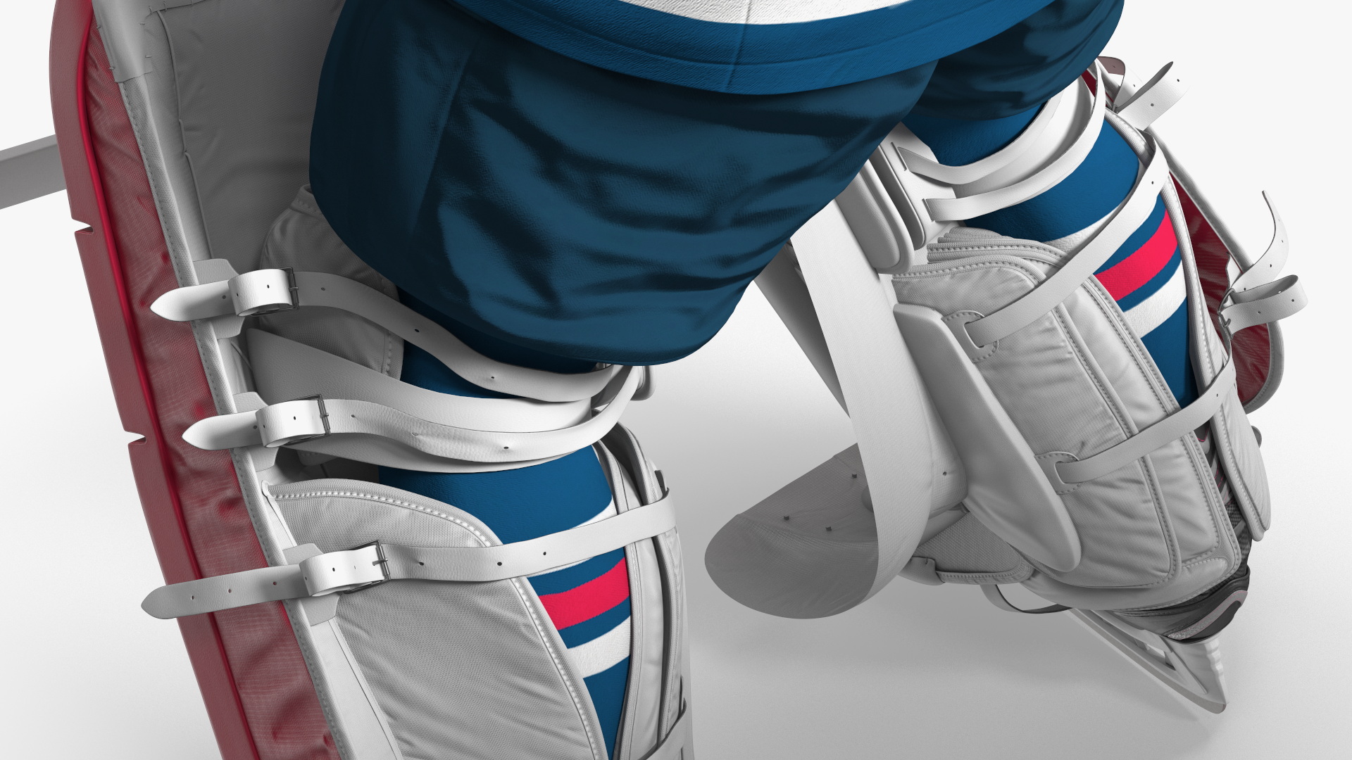 3D Hockey Goal Target and Goalkeeper model