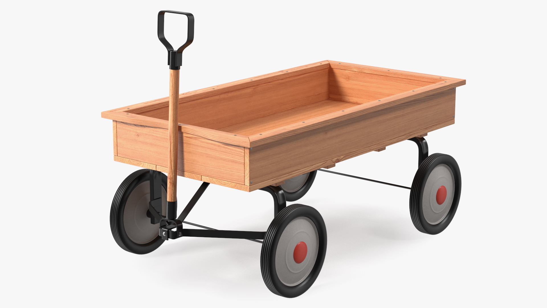 3D Children Wooden Wagon Cart
