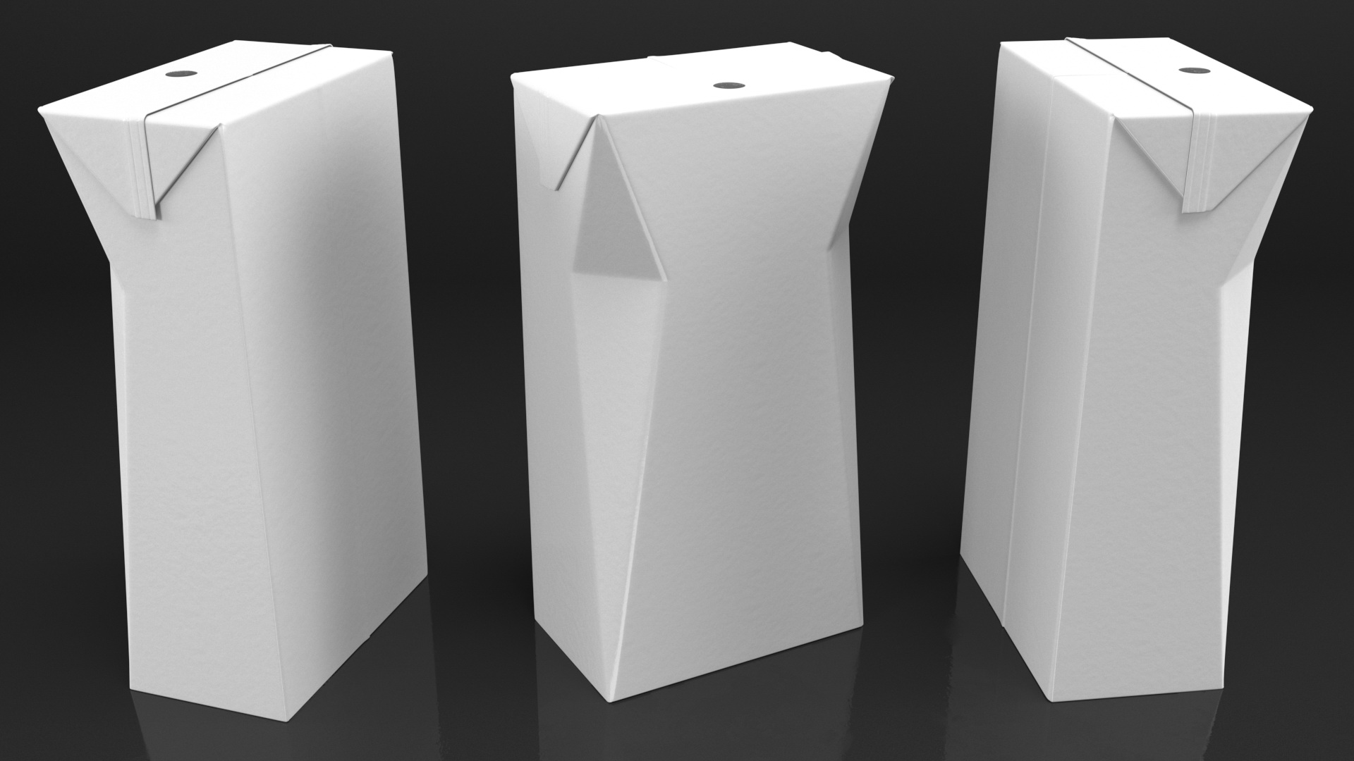 3D Small Aseptic Carton with Straw Hole