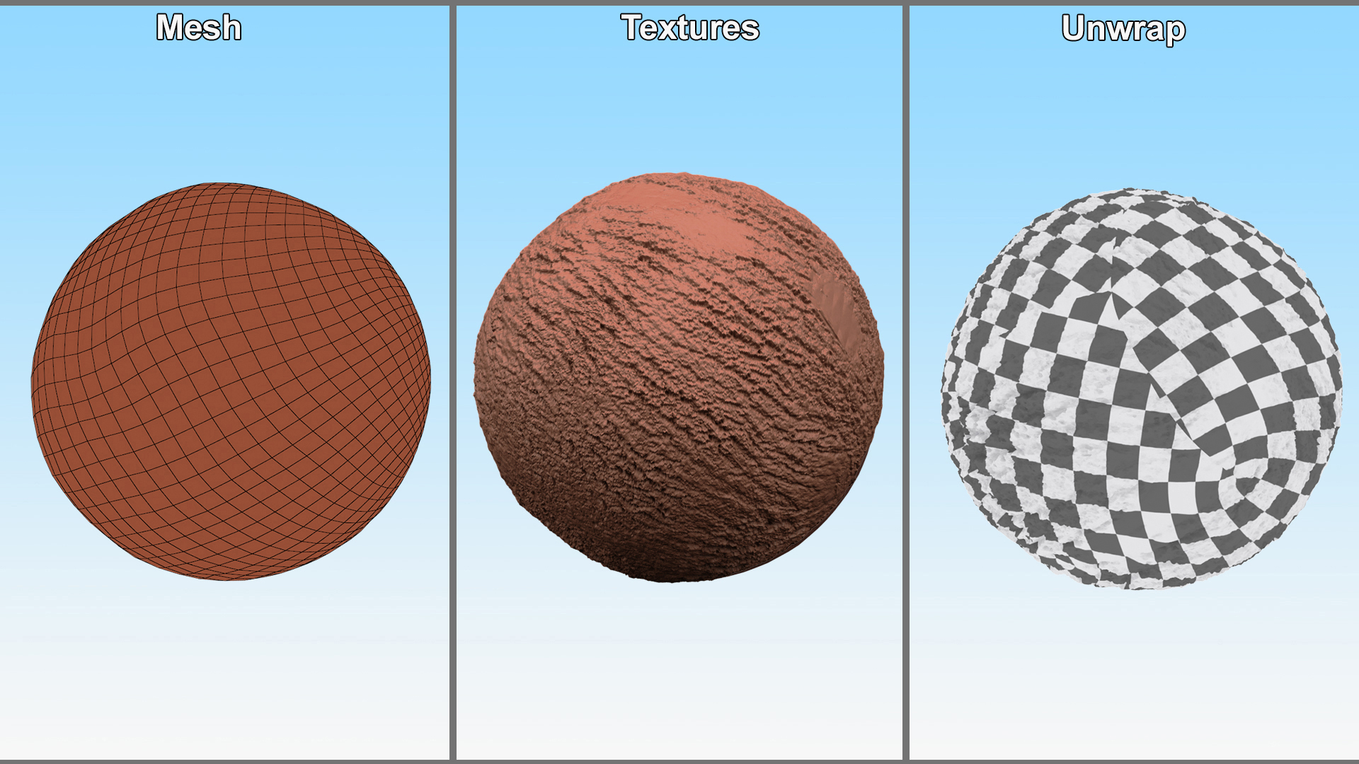 Ice Cream Ball Chocolate 3D model