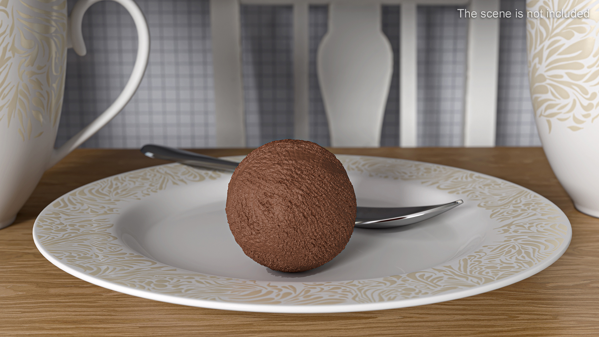 Ice Cream Ball Chocolate 3D model