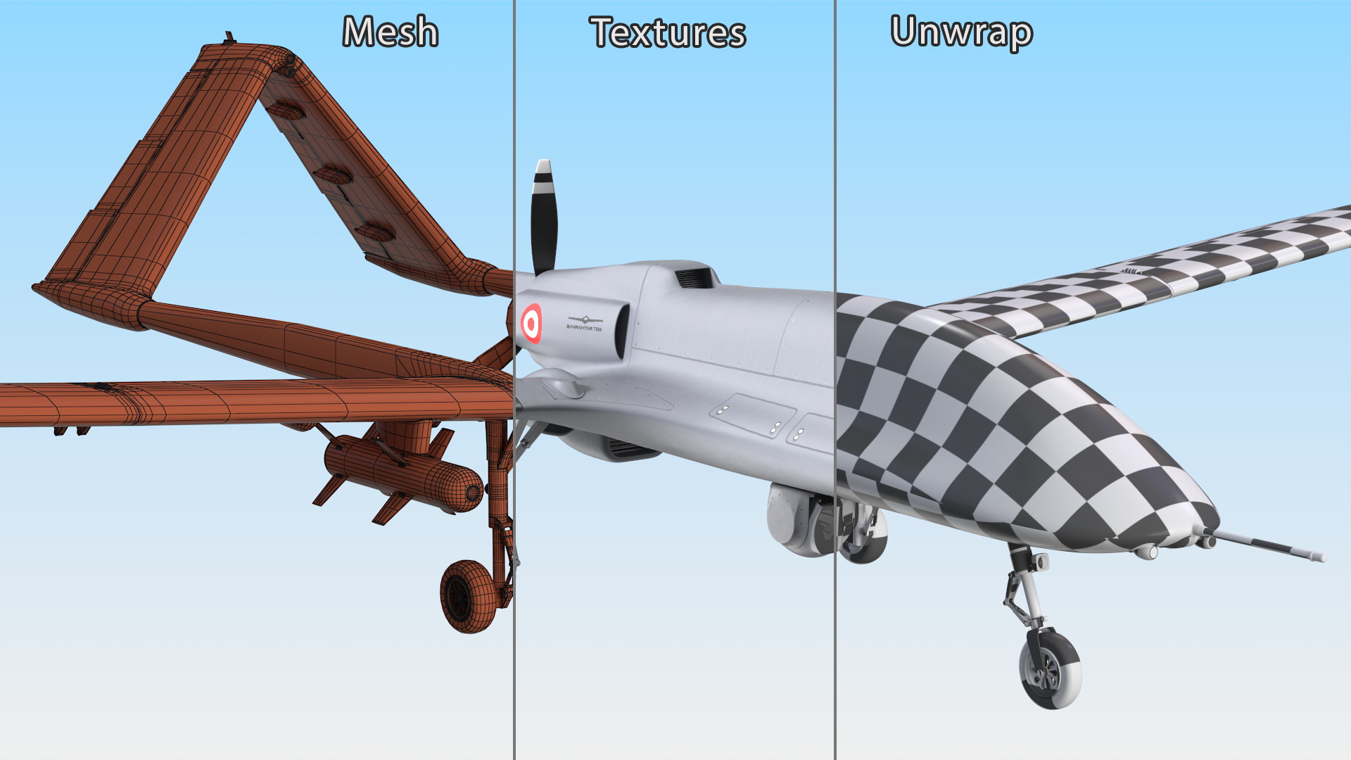 3D Bayraktar TB3 UCAV model