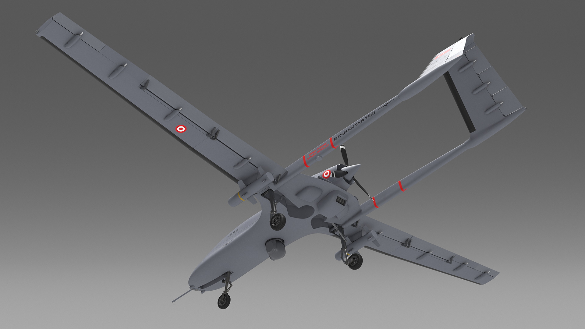 3D Bayraktar TB3 UCAV model