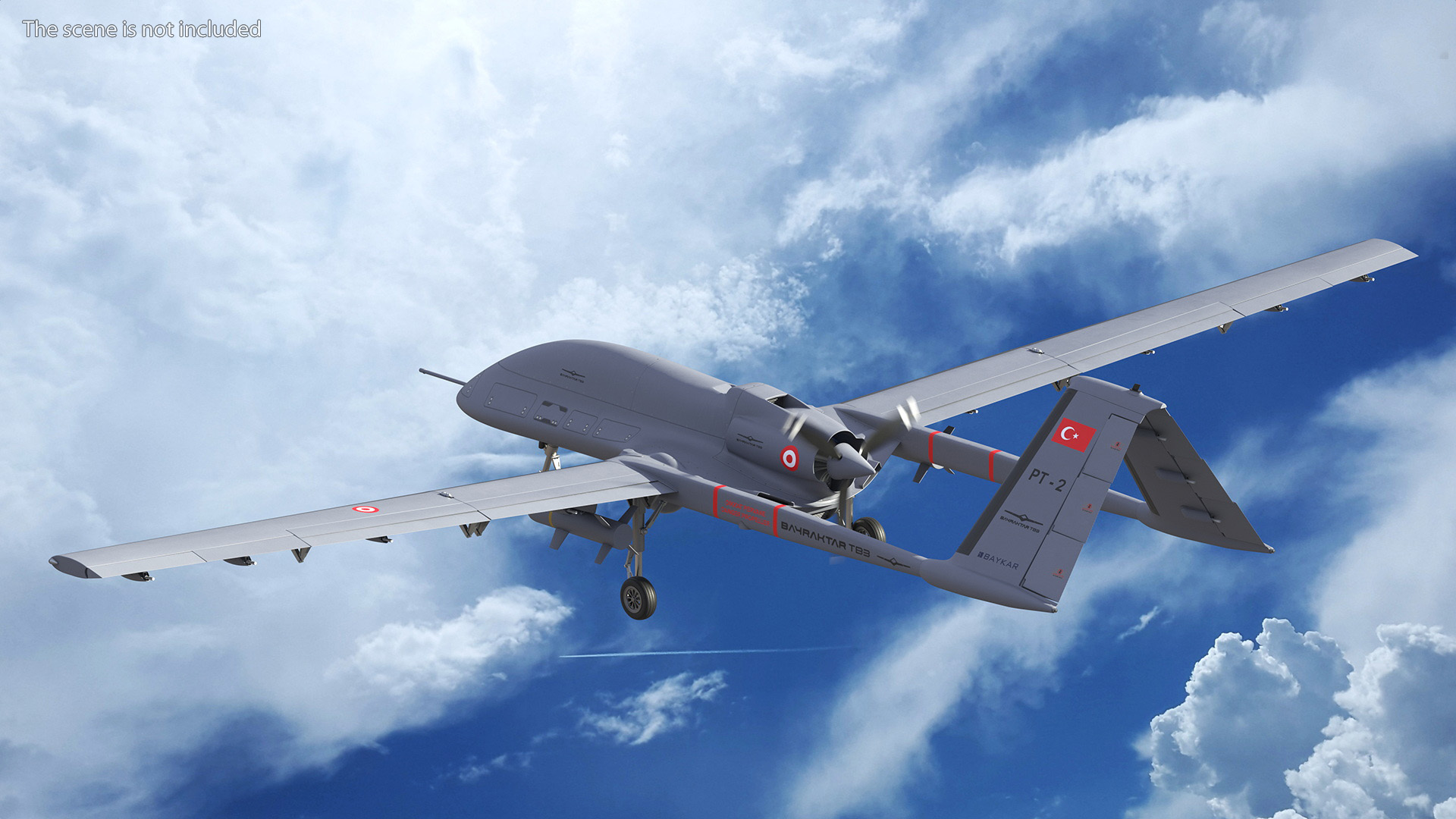 3D Bayraktar TB3 UCAV model