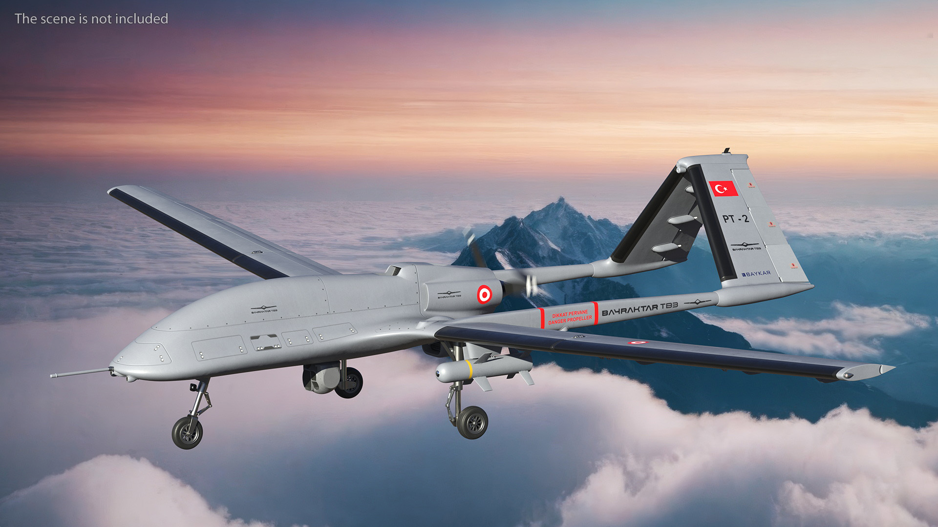 3D Bayraktar TB3 UCAV model