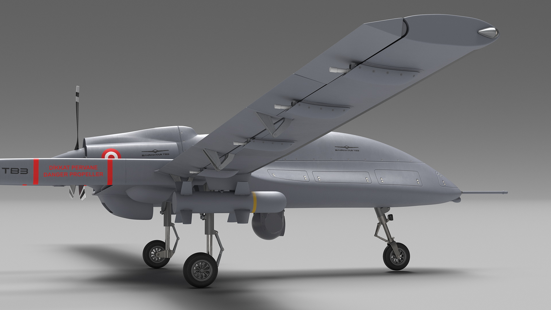 3D Bayraktar TB3 UCAV model