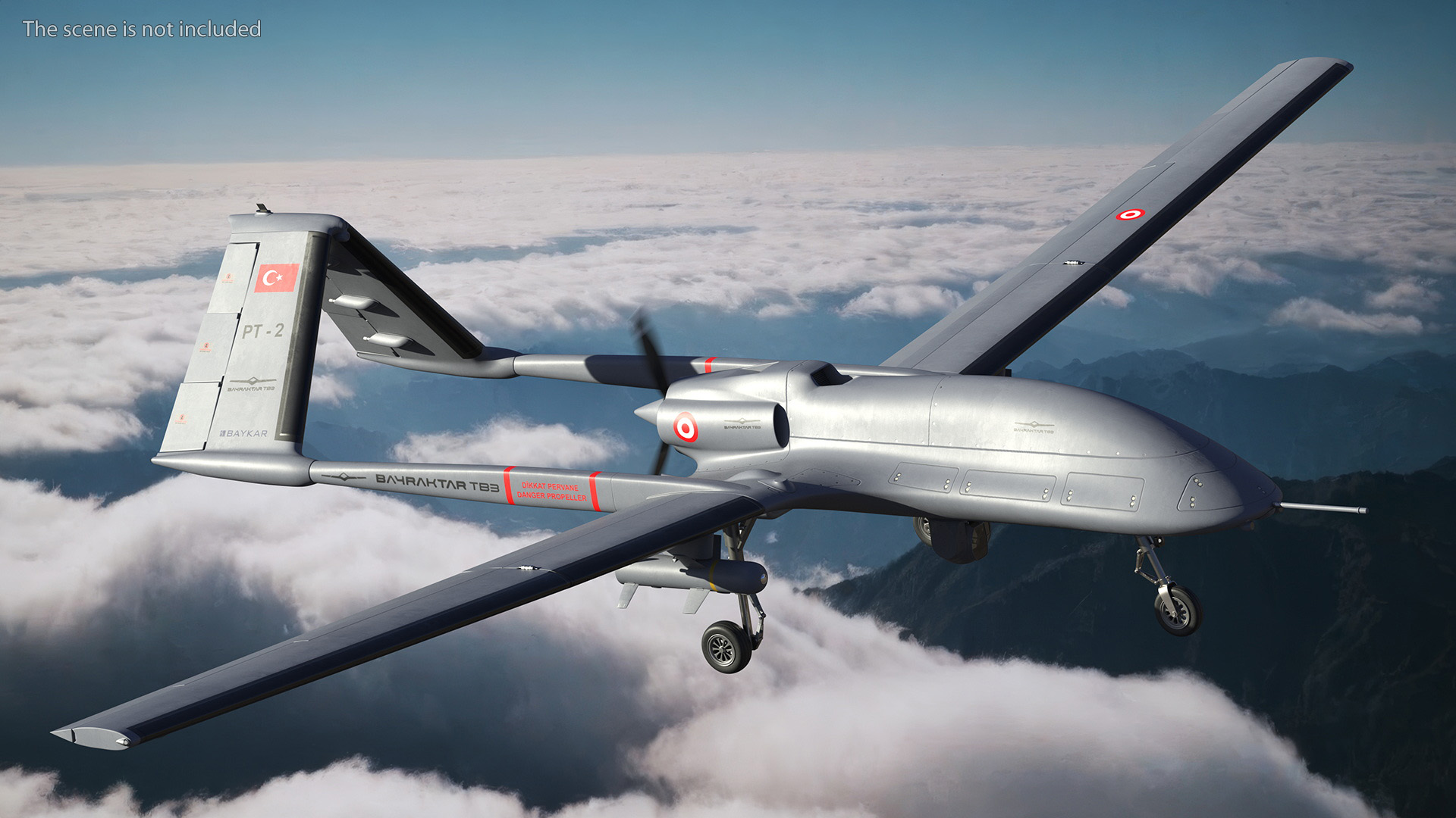 3D Bayraktar TB3 UCAV model