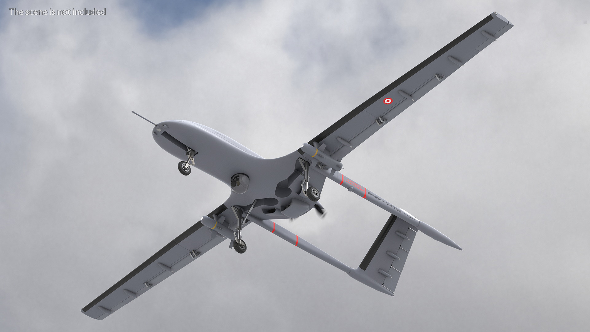 3D Bayraktar TB3 UCAV model