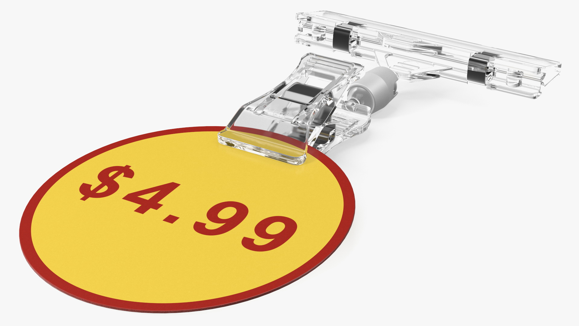 3D Plastic Price Tag Holder with Pin model