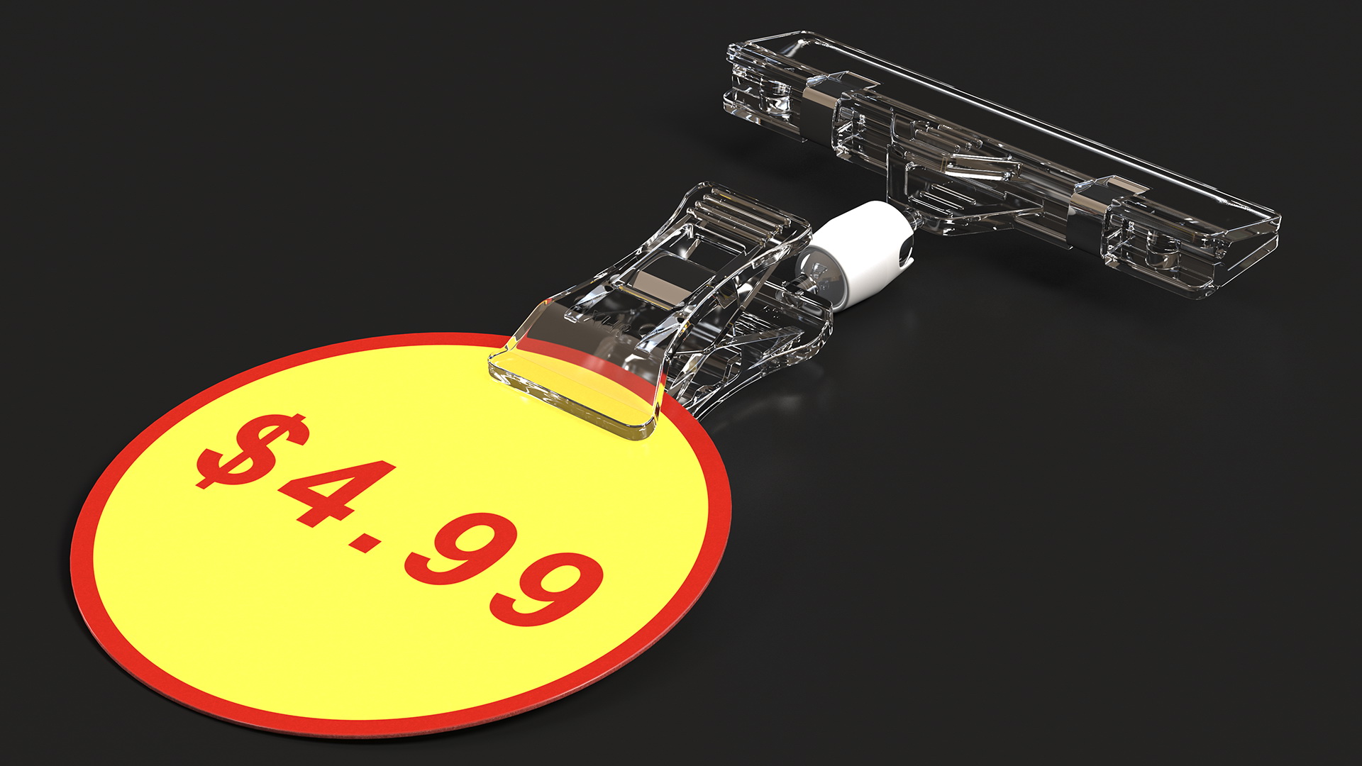 3D Plastic Price Tag Holder with Pin model