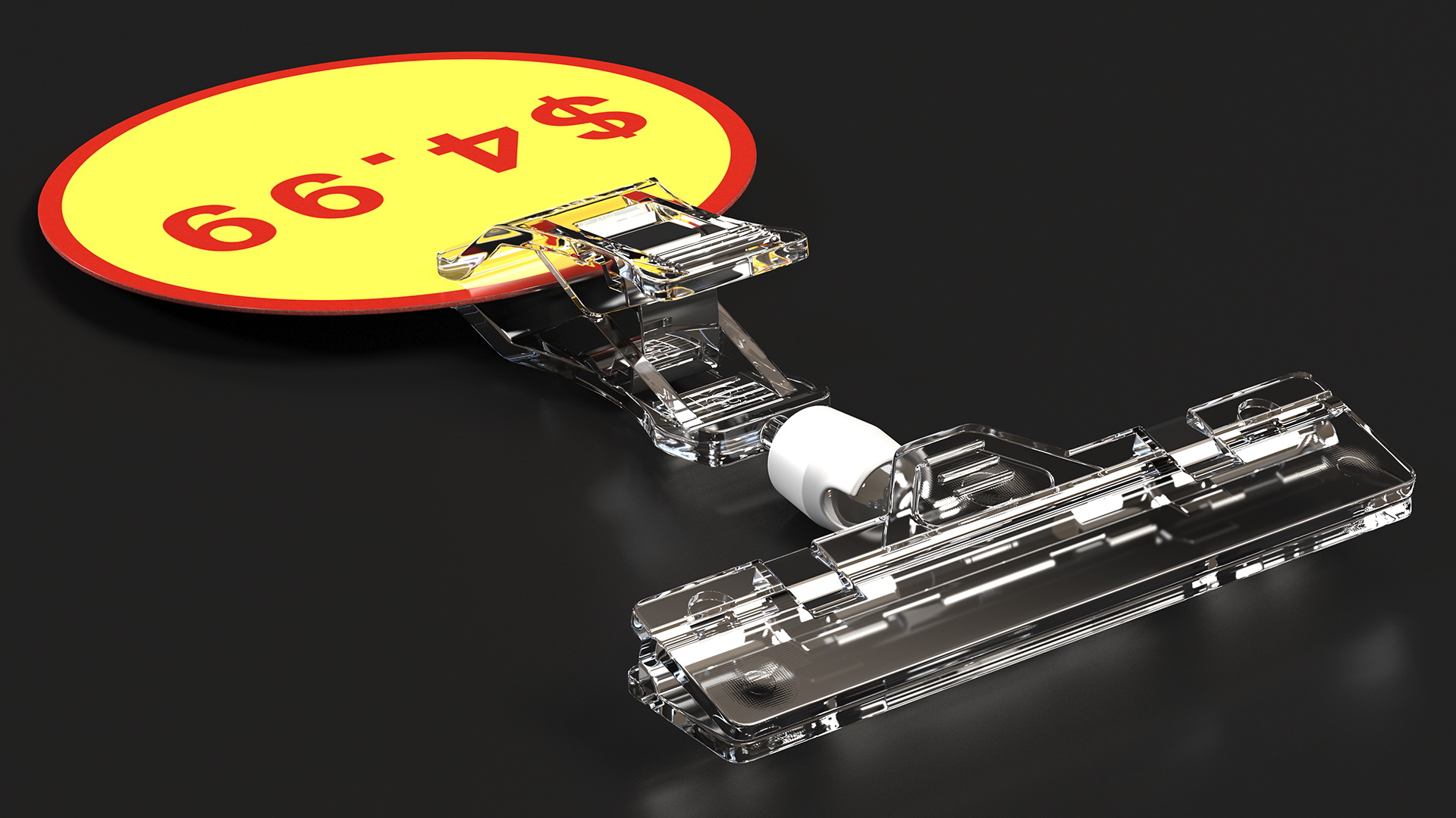 3D Plastic Price Tag Holder with Pin model