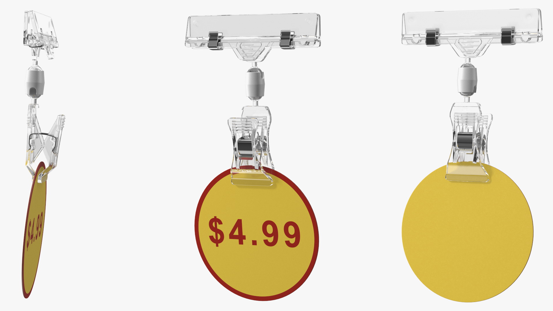 3D Plastic Price Tag Holder with Pin model