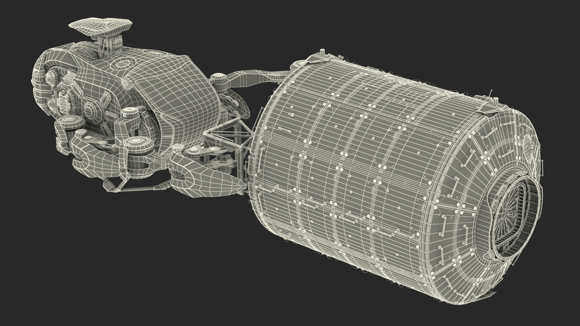 Sci Fi Space Loader with Space Module 3D