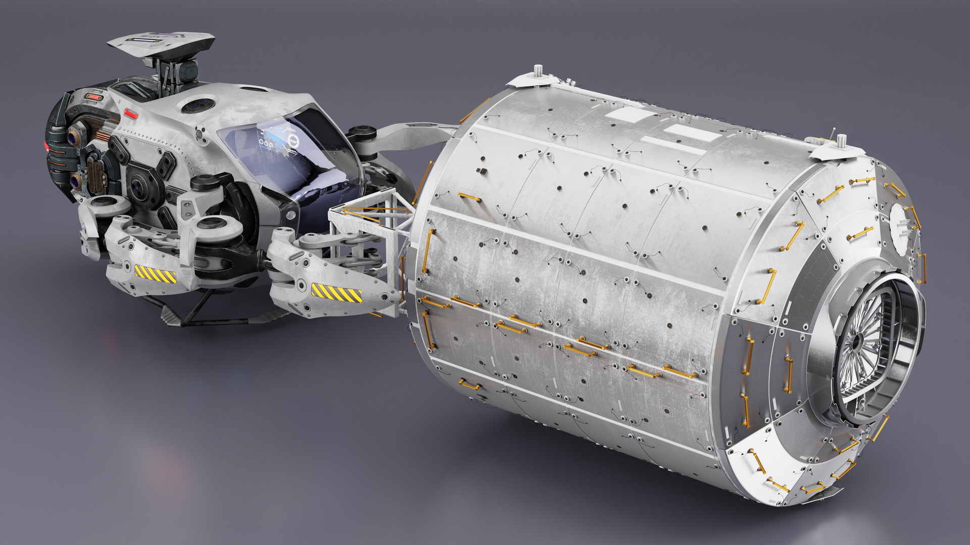 Sci Fi Space Loader with Space Module 3D