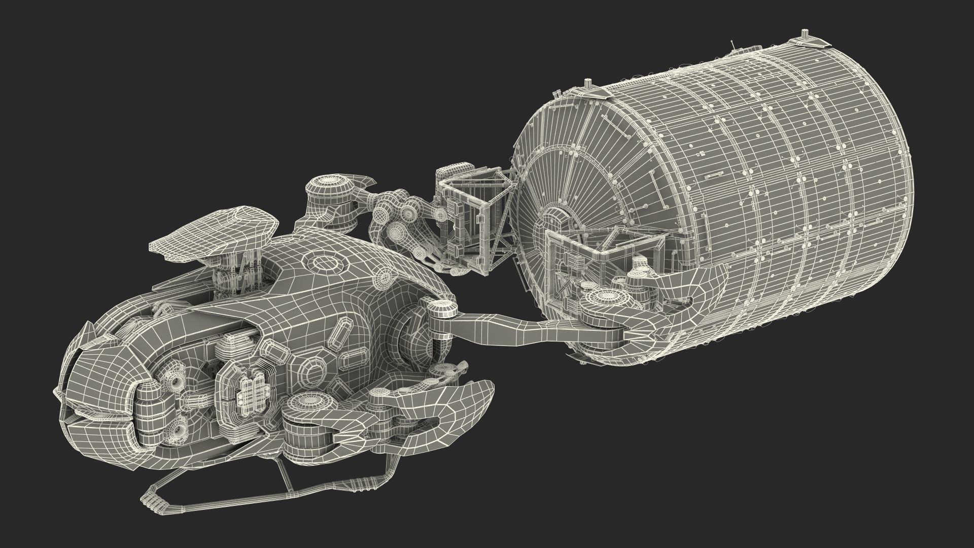 Sci Fi Space Loader with Space Module 3D
