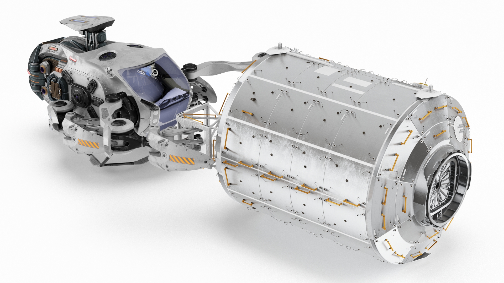 Sci Fi Space Loader with Space Module 3D