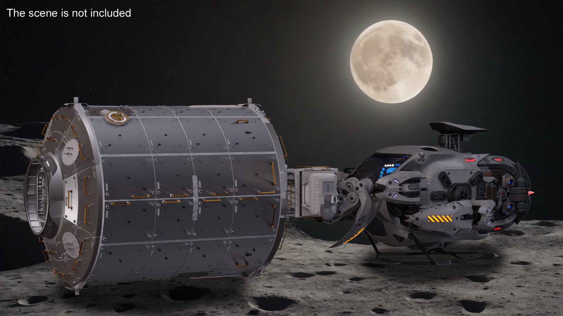 Sci Fi Space Loader with Space Module 3D