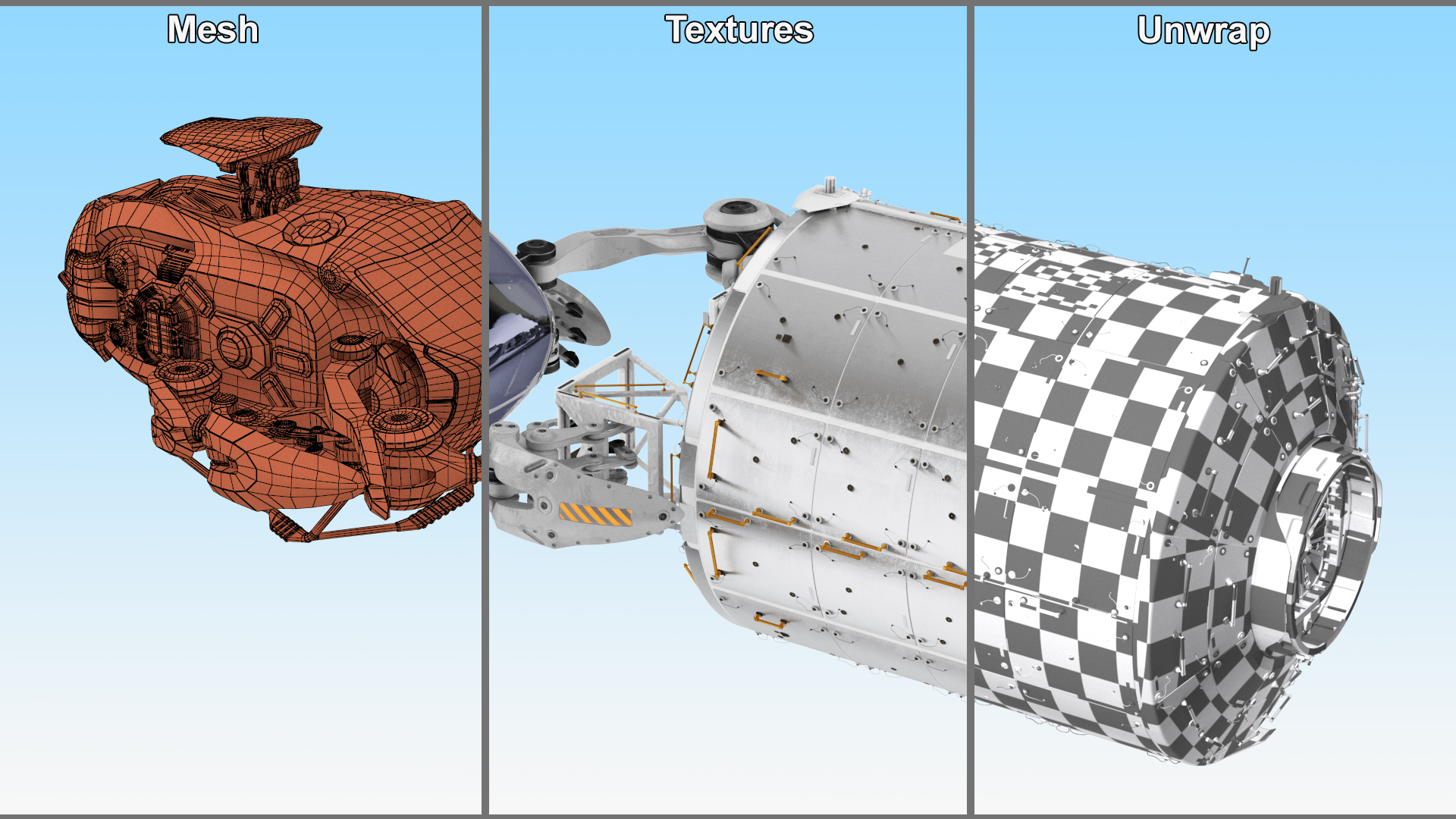 Sci Fi Space Loader with Space Module 3D
