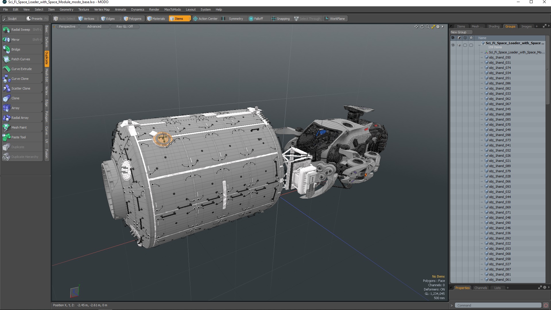 Sci Fi Space Loader with Space Module 3D
