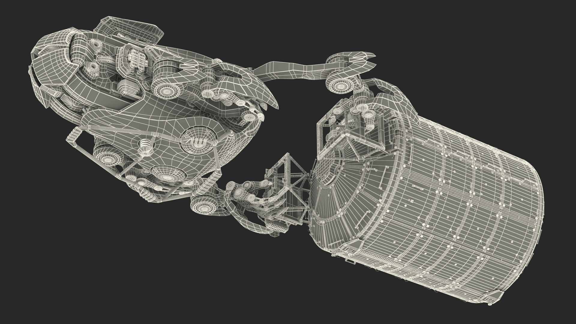 Sci Fi Space Loader with Space Module 3D