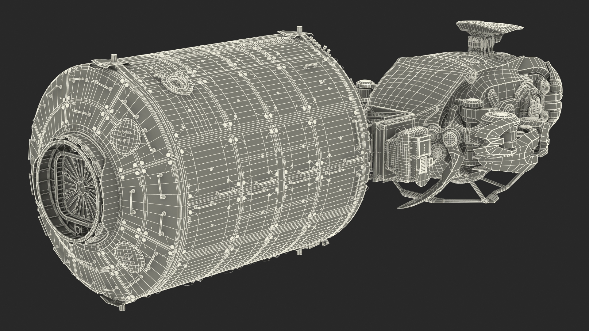 Sci Fi Space Loader with Space Module 3D
