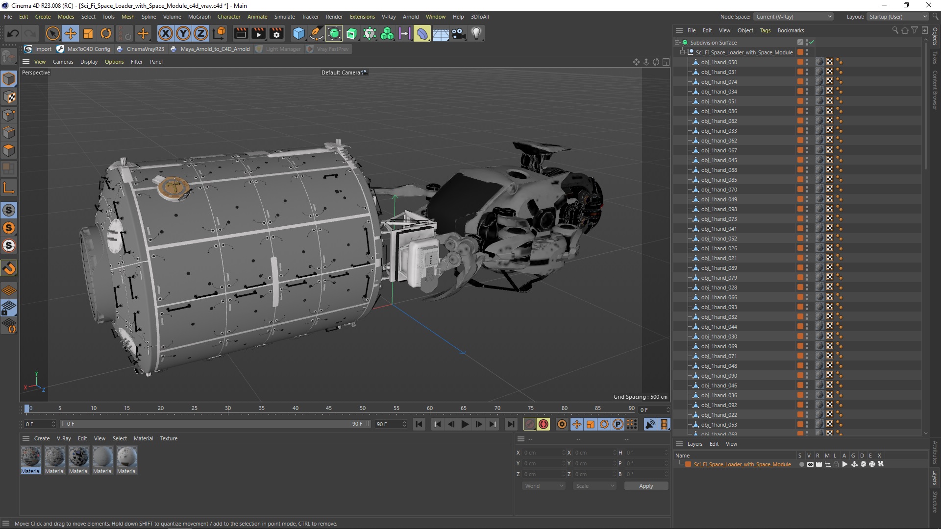 Sci Fi Space Loader with Space Module 3D