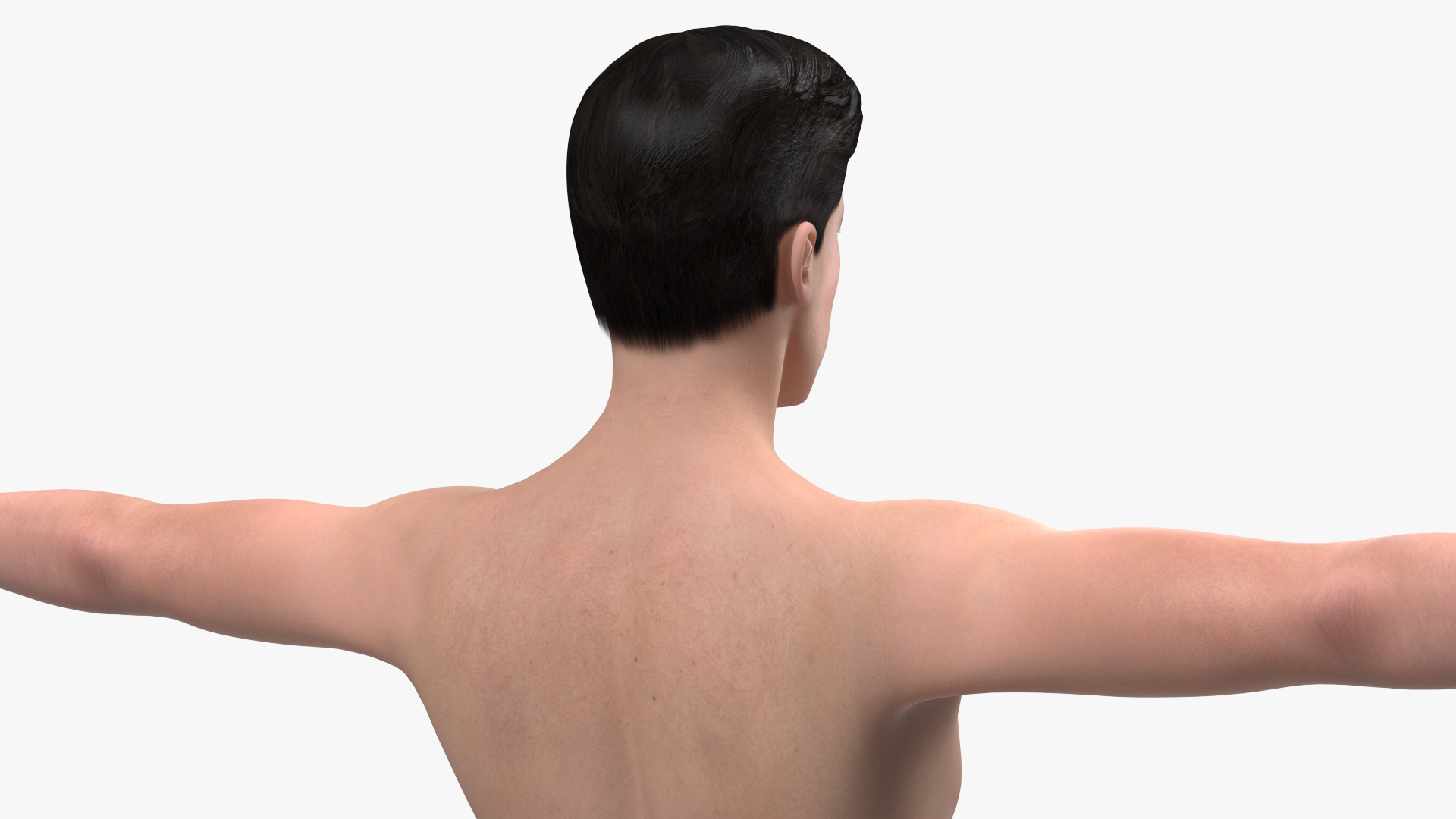 3D model Asian Man Underwear Rigged for Maya