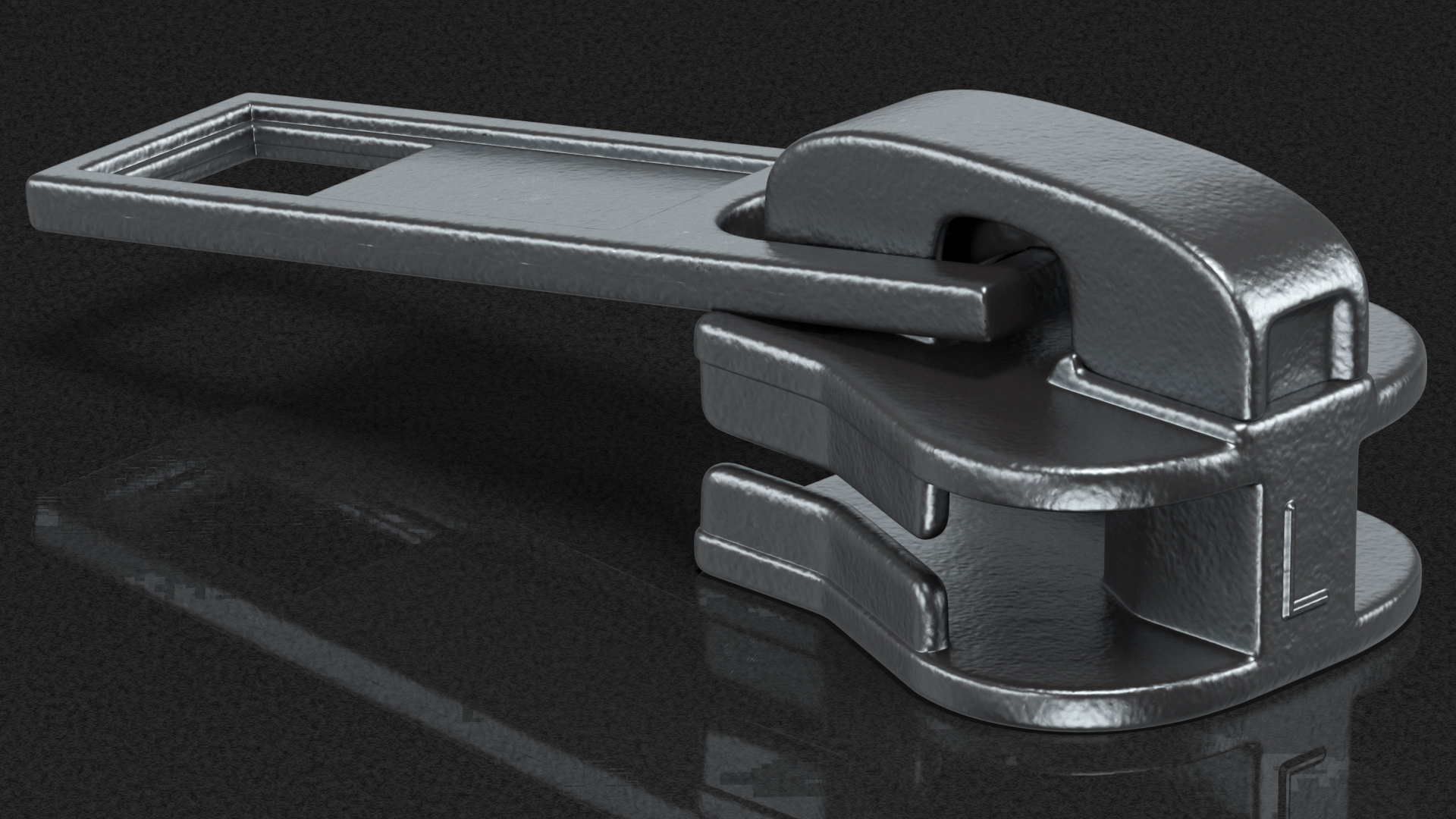 Zipper Slider Black 3D model