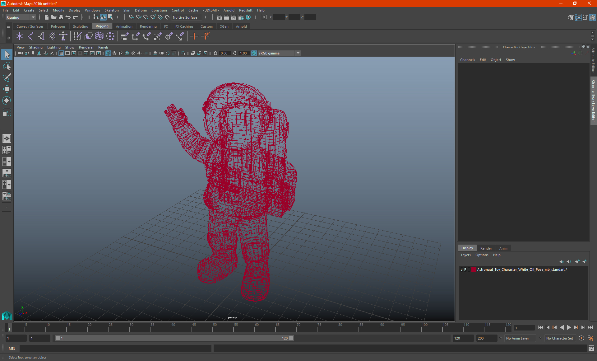 Astronaut Toy Character White OK Pose 3D
