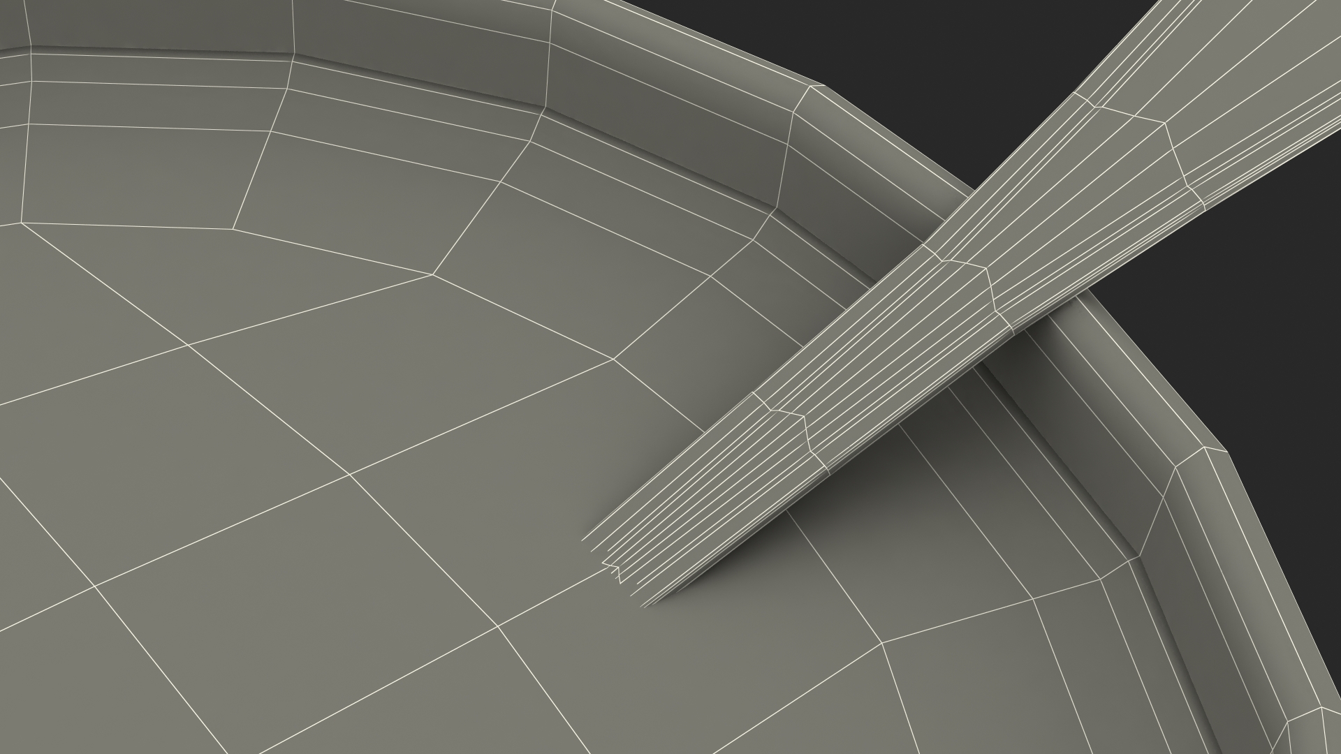 Bowl with Milk and Spoon 3D model