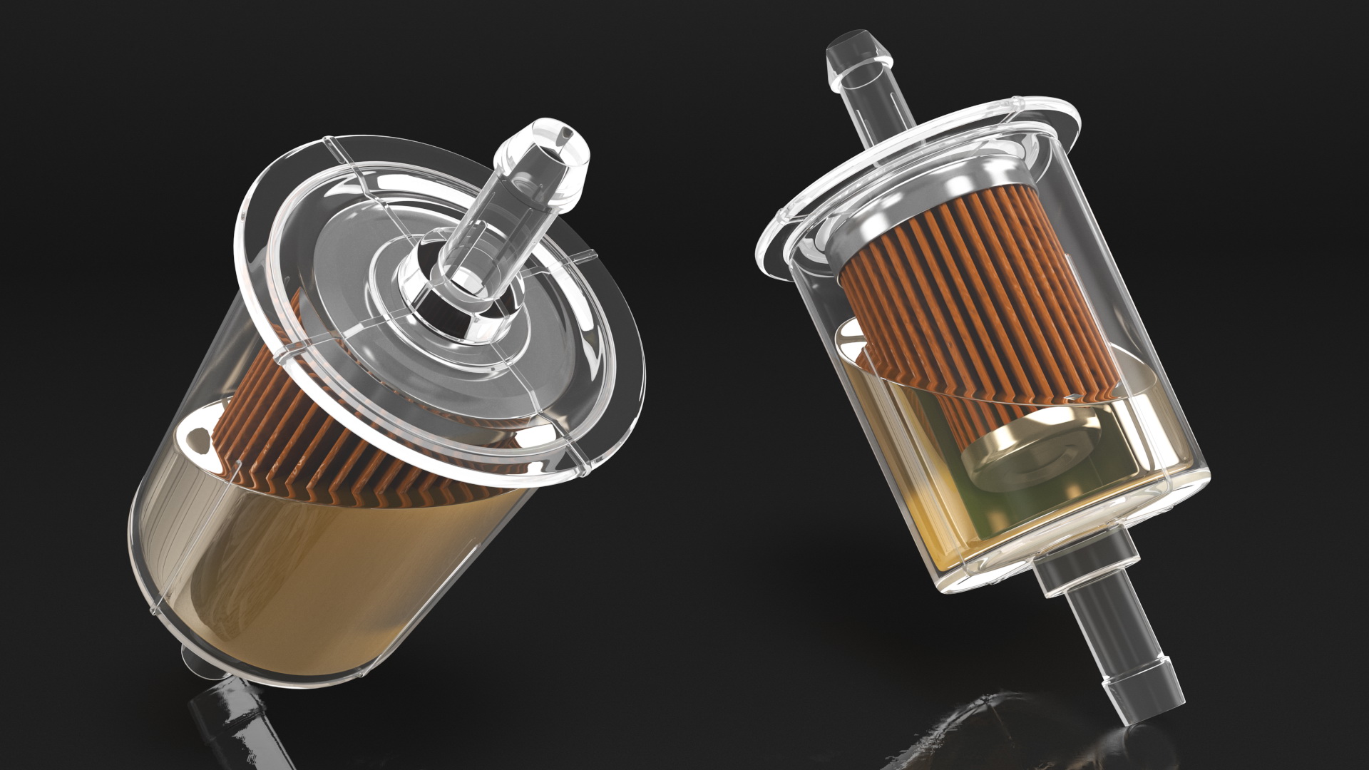 3D model Universal Inline Fuel Filter with Petrol