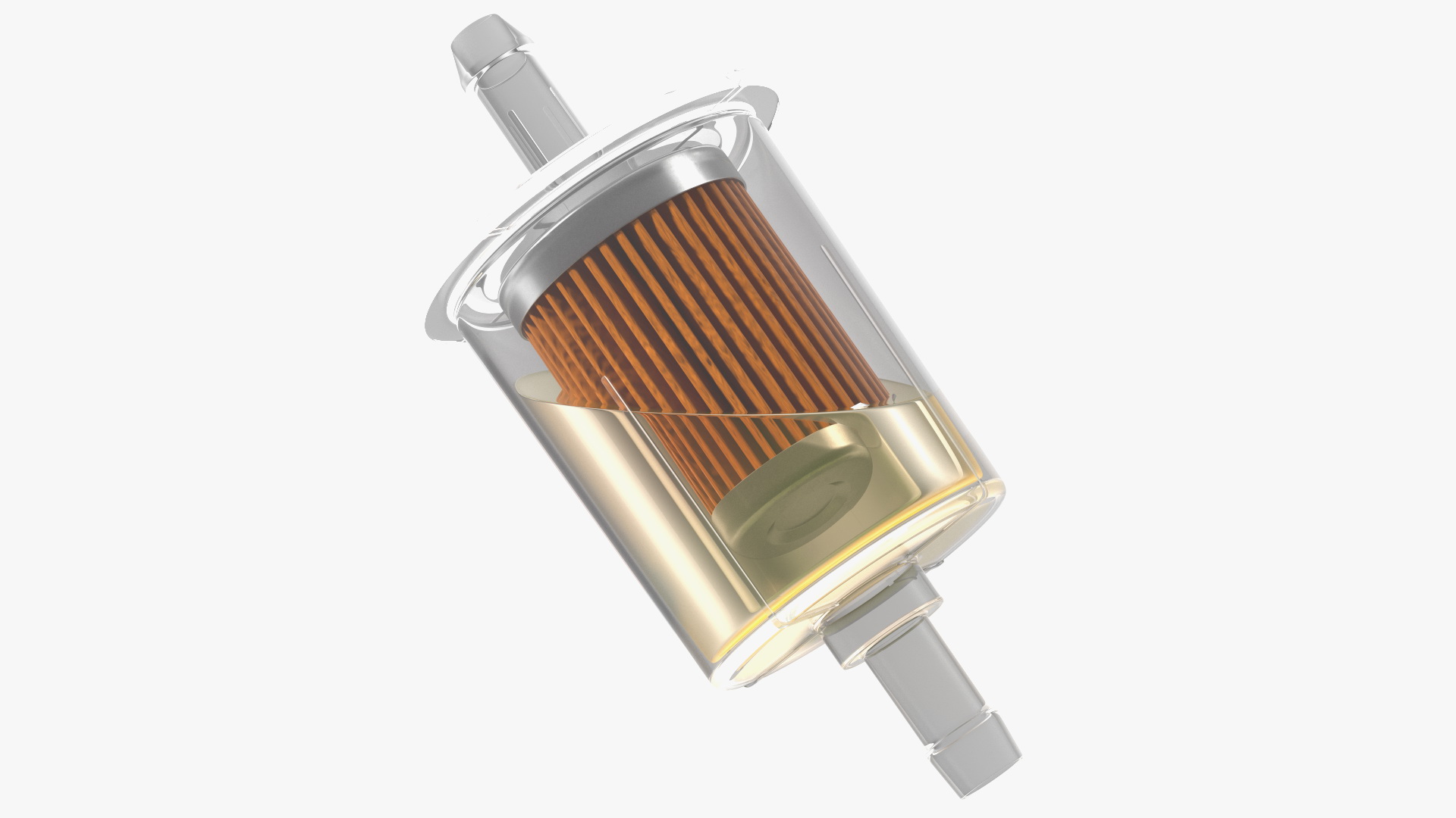 3D model Universal Inline Fuel Filter with Petrol