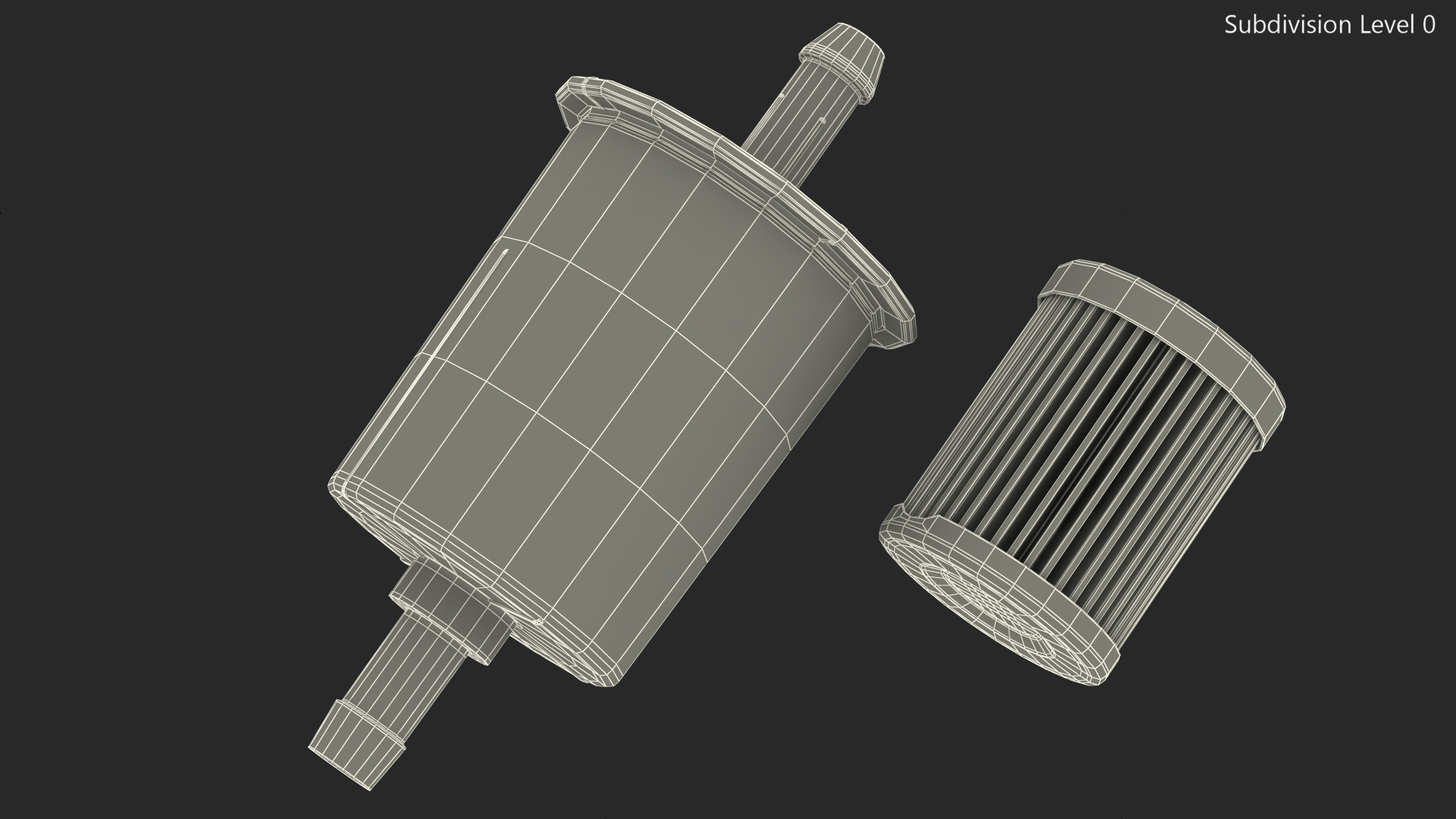 3D model Universal Inline Fuel Filter with Petrol