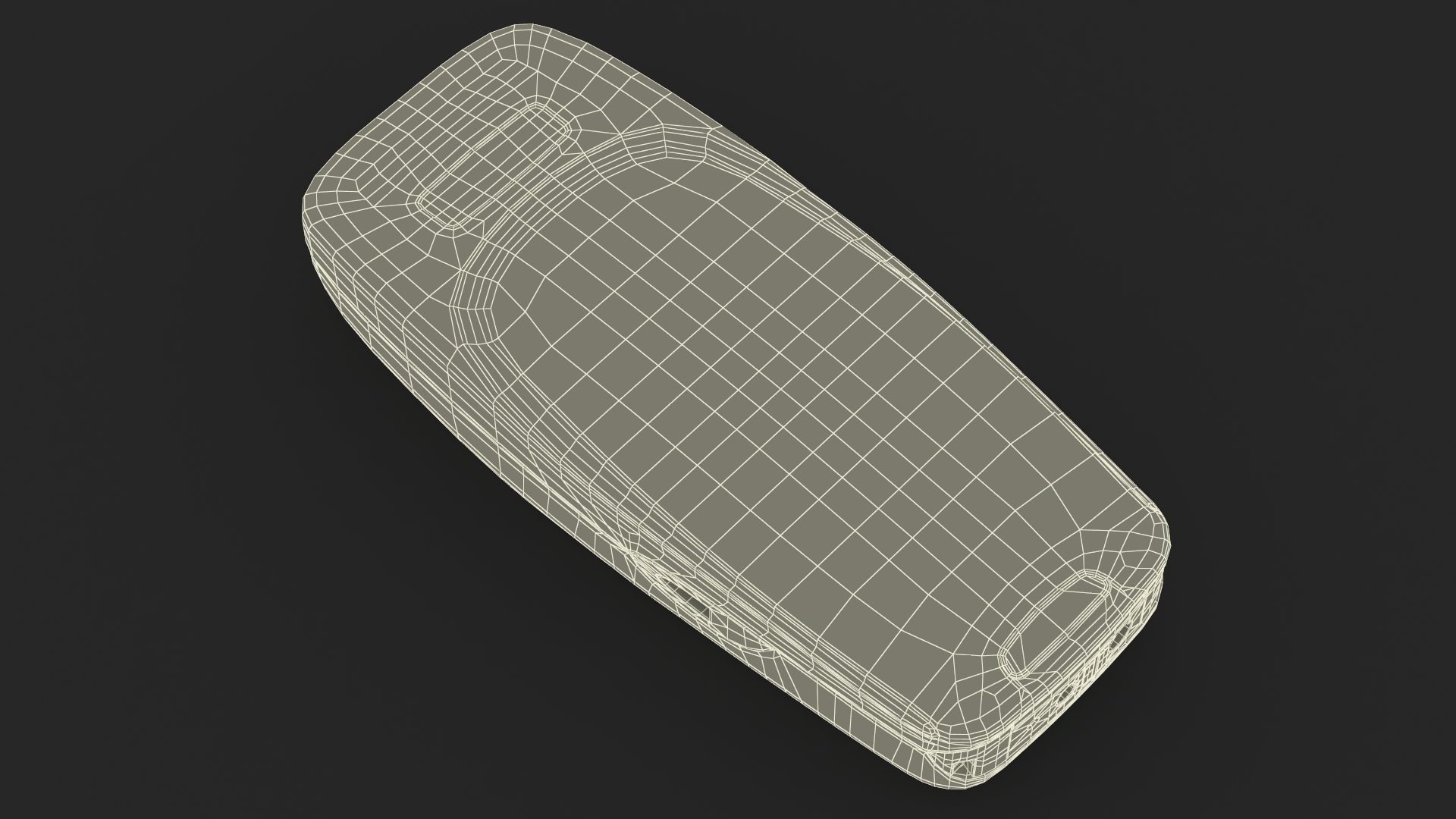 3D model Worn Retro Phone Black Switched Off