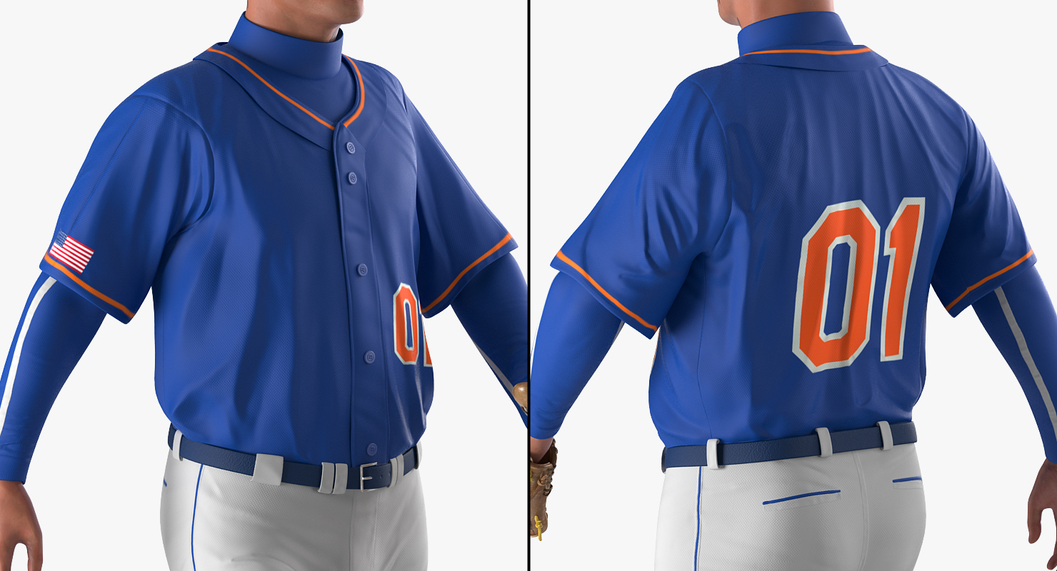 Baseball Player Rigged Generic 4 3D