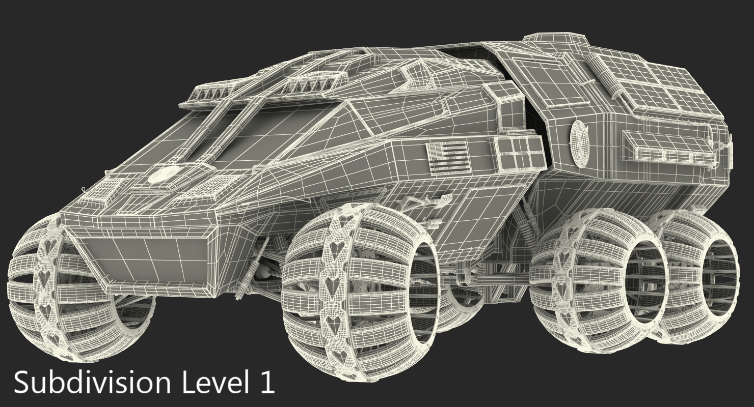NASA Futuristic Mars Rover Concept 3D model