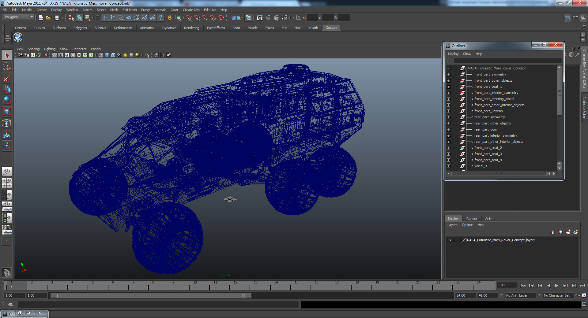 NASA Futuristic Mars Rover Concept 3D model