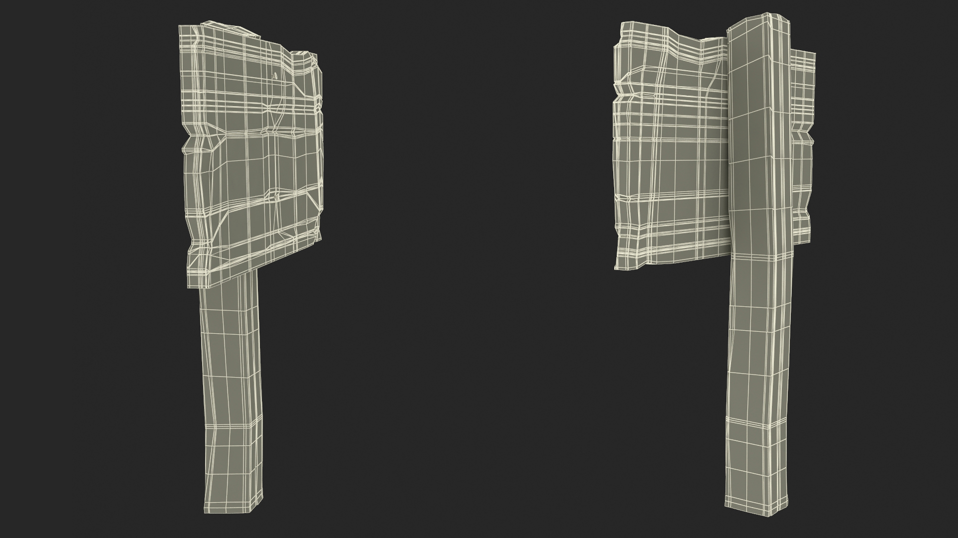 3D Aged Wooden Rural Signpost
