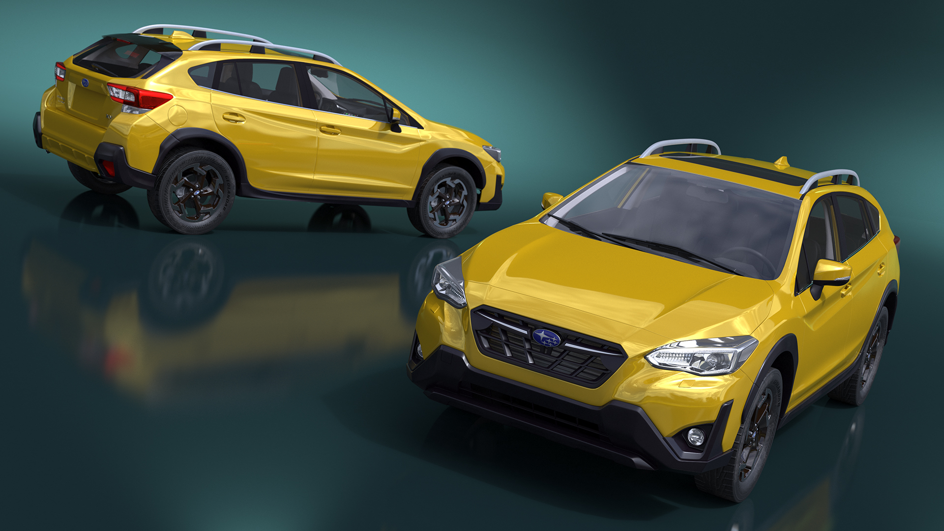 3D Subaru XV SUV 2020 Simplified Yellow