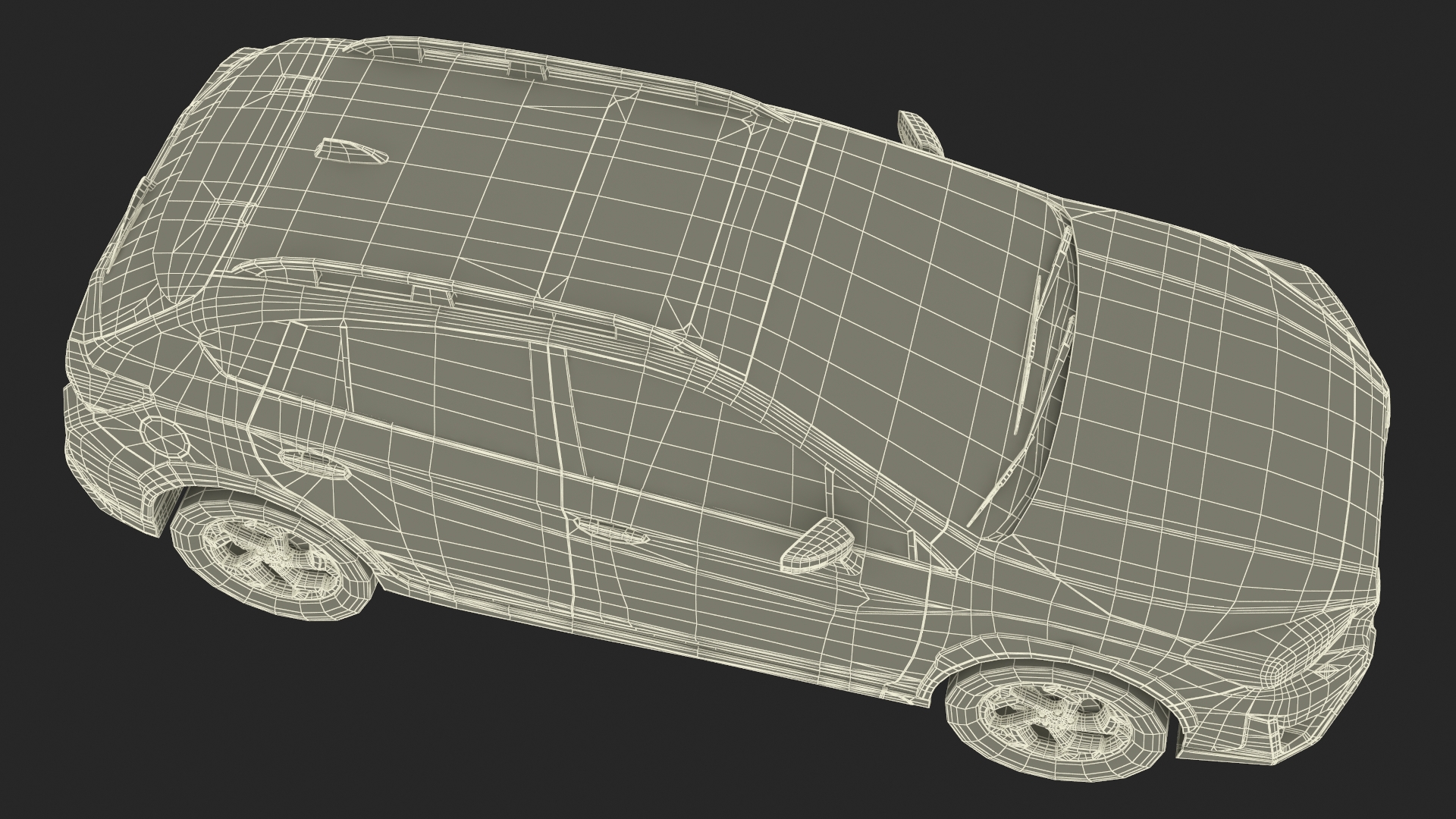 3D Subaru XV SUV 2020 Simplified Yellow