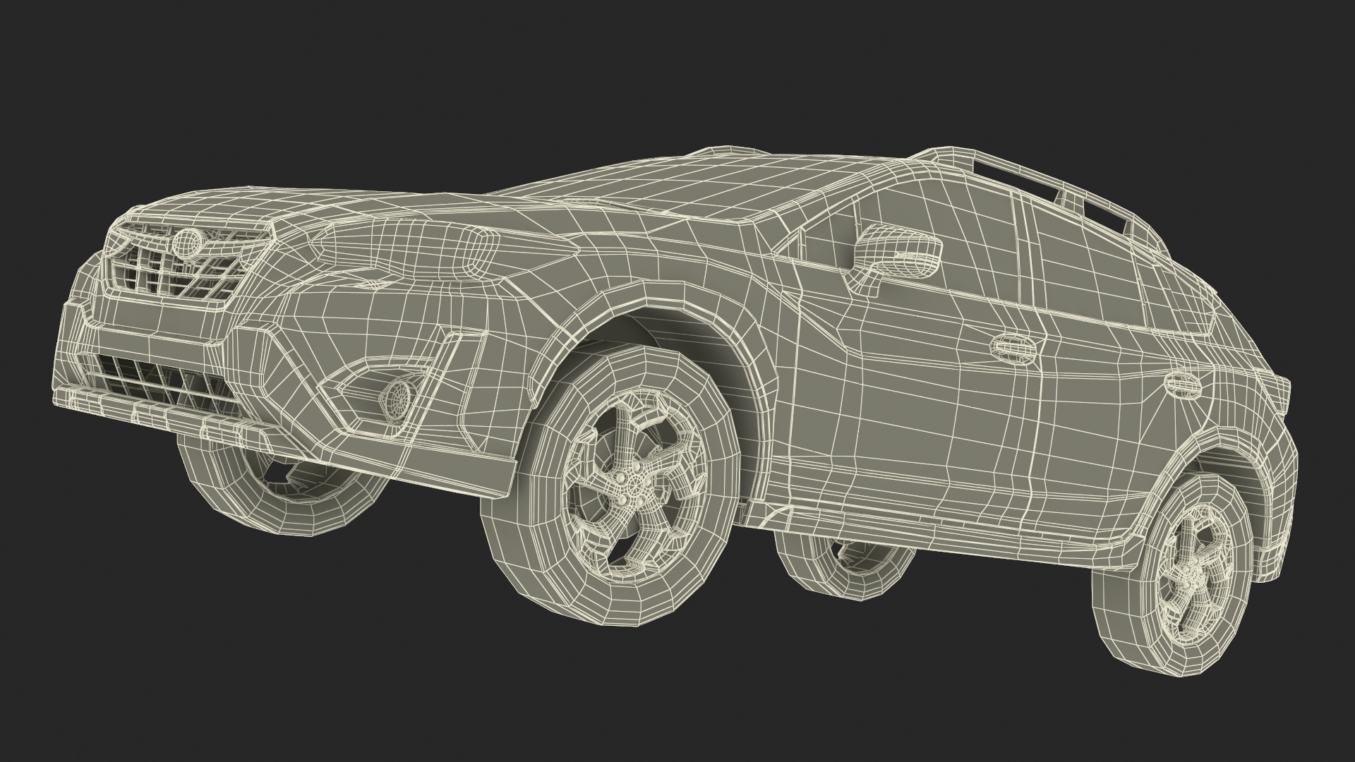 3D Subaru XV SUV 2020 Simplified Yellow